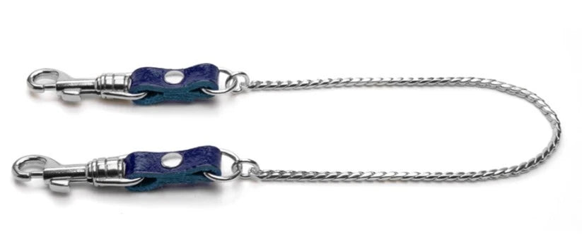 KinkySabine - Kette mit Karabiner blau/silber