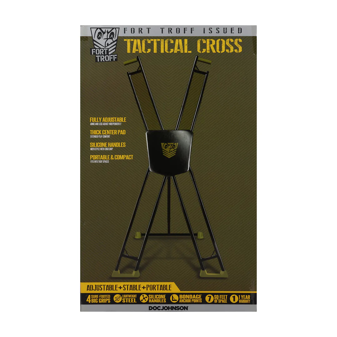 Fort Troff Tactical Cross Black/Green – Verstellbares Andreaskreuz BDSM