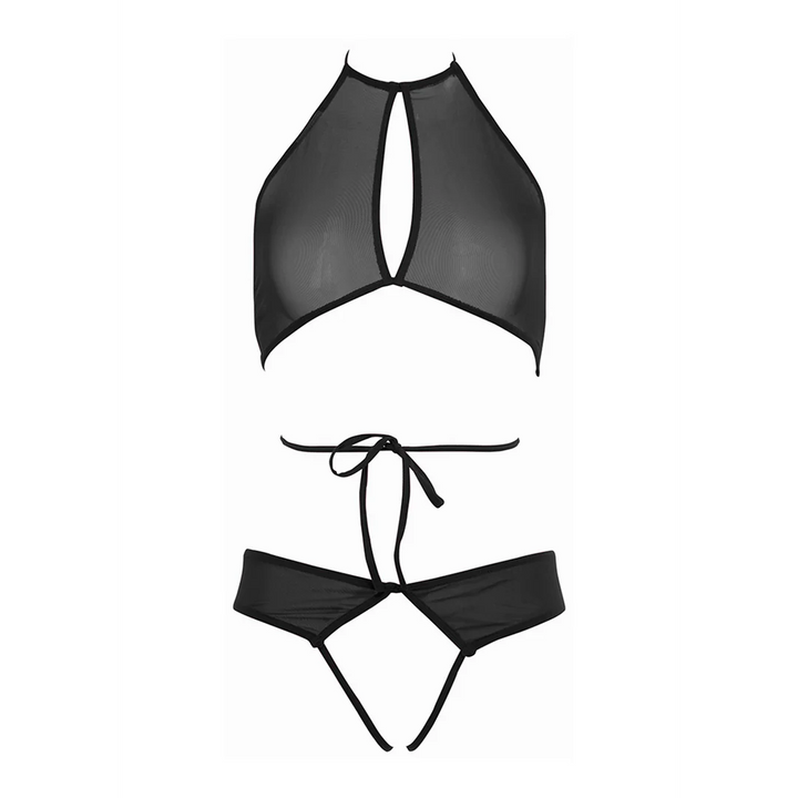 Allure Marley Peekaboo Top & Ouvert-Panty – Halter-Set mit offenem Slip