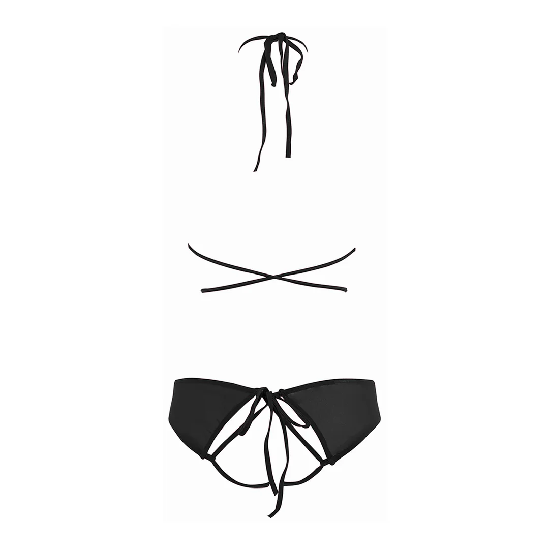 Allure Marley Peekaboo Top & Ouvert-Panty – Halter-Set mit offenem Slip