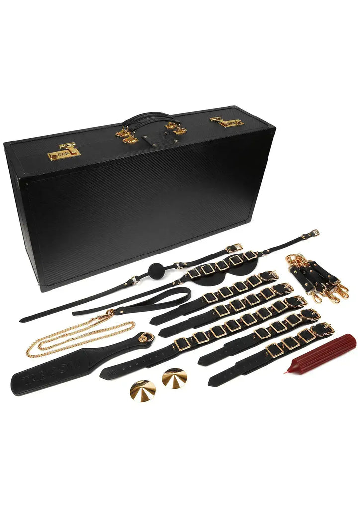 Taboom Desires Masterpiece Case – 11-teiliges BDSM-Set im Luxus-Koffer mit Halsband, Fesseln & Bondage-Zubehör