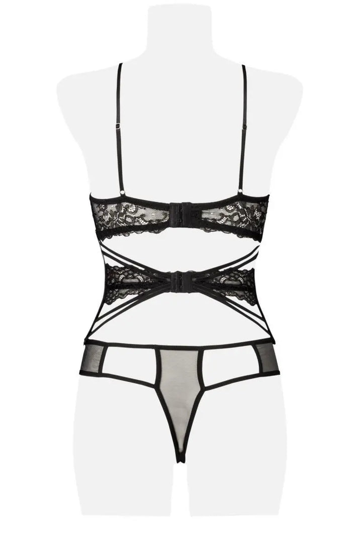 Grey Velvet - 3-teiliges CrissCross Lingerie-Set