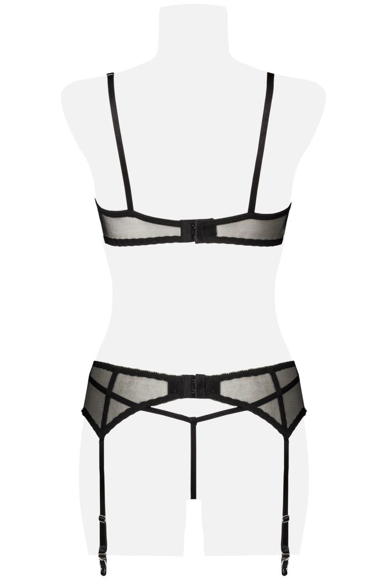 Grey Velvet - 3-teiliges Straps-BH-Set aus Spitze