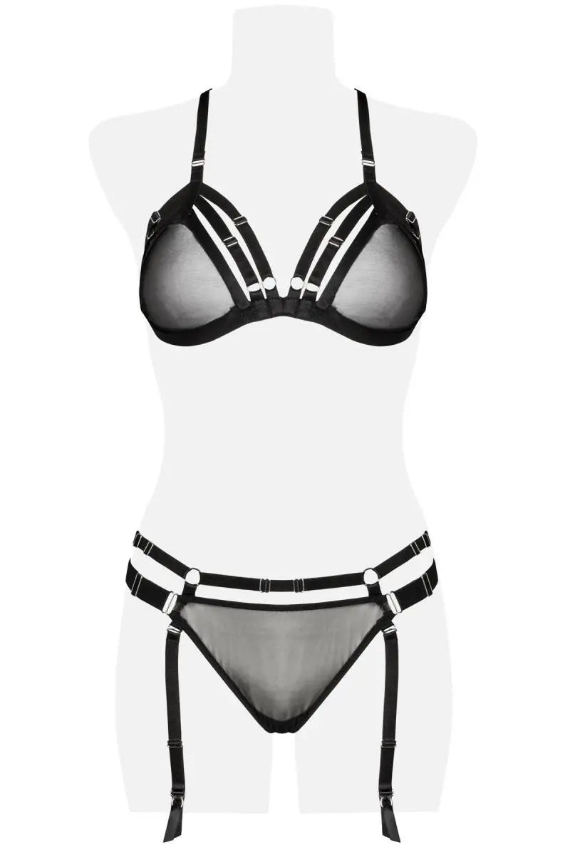 Grey Velvet - 2-teiliges Straps-Bandage-Set