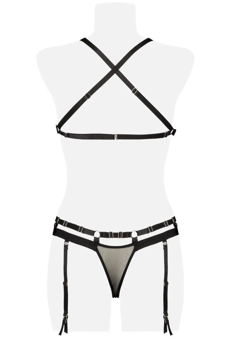 Grey Velvet - 2-teiliges Straps-Bandage-Set