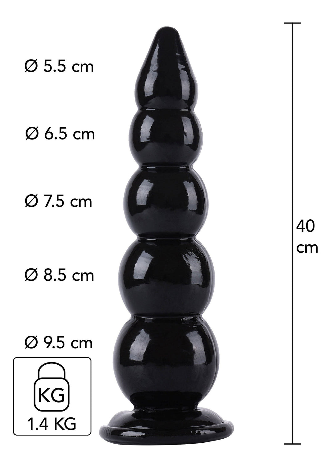 Hidden Desire Buttplug Balls 40 cm