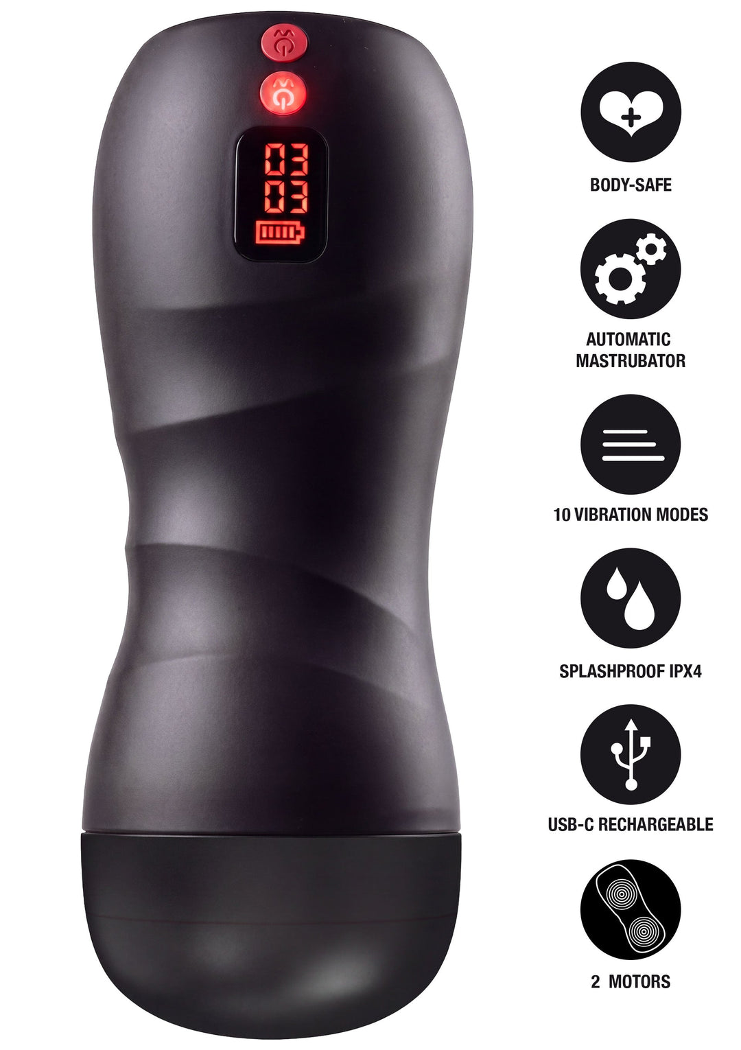 Hidden Desire Vibrating Twin Turbo Masturbator 6