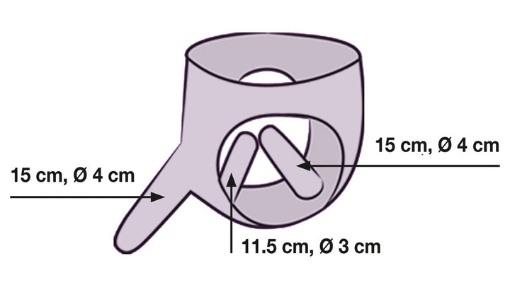 Zado - String aus Leder mit 3 Dildos