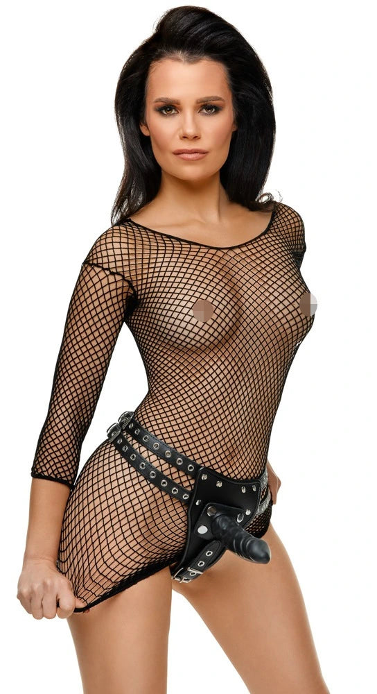 Zado - String aus Leder mit 3 Dildos
