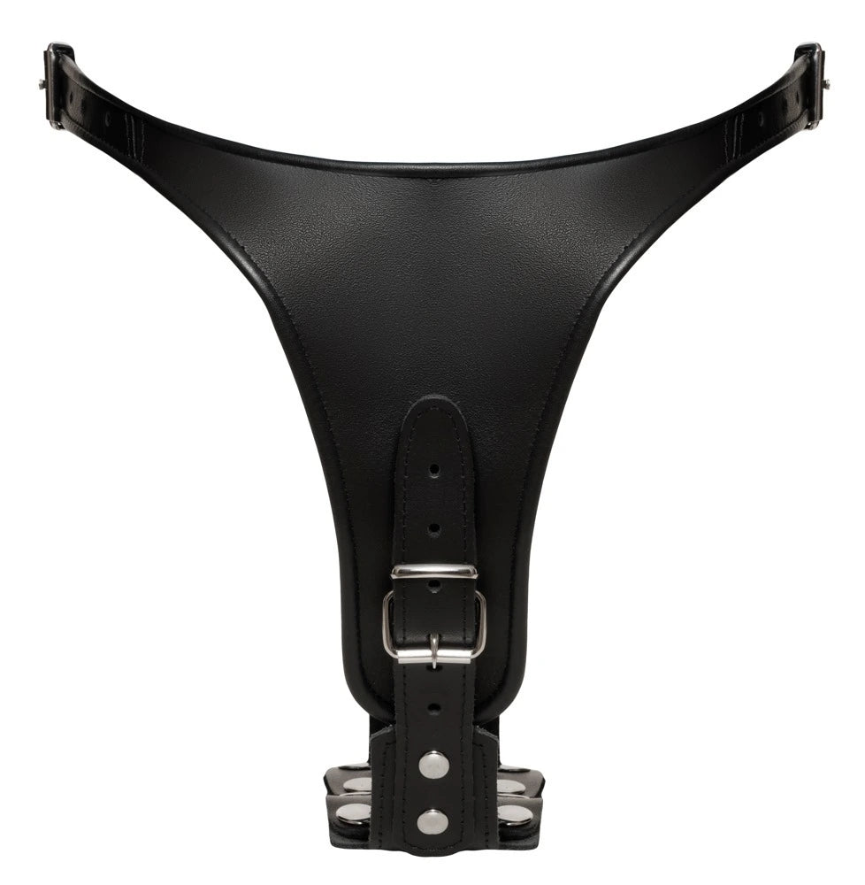 Zado - String aus Leder mit 2 Dildos
