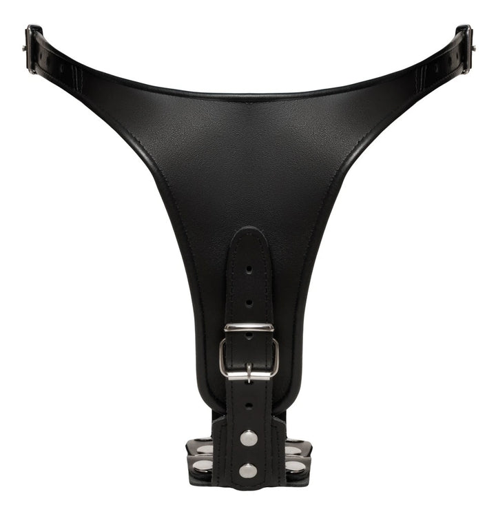 Zado - String aus Leder mit 2 Dildos