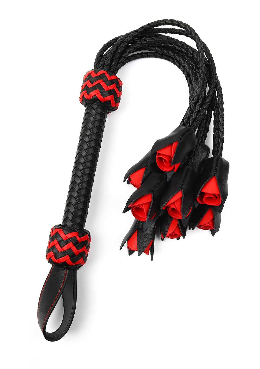 Hidden Desire Genuine Leather Roses Whip 3
