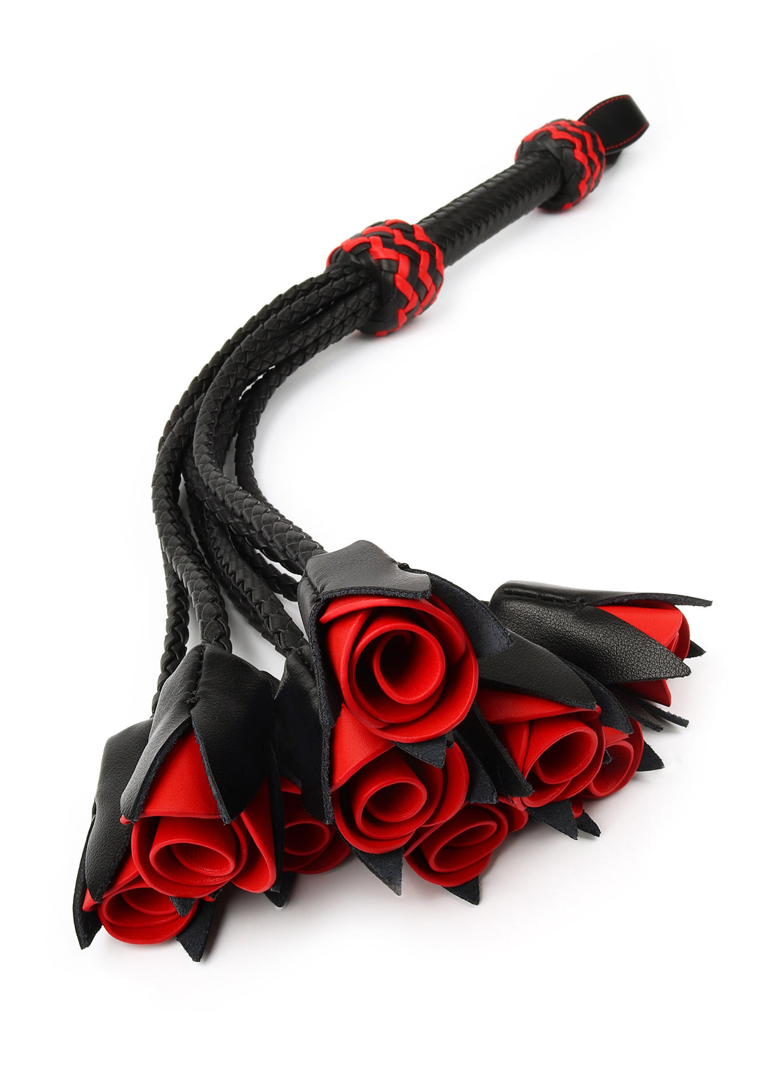 Hidden Desire Genuine Leather Roses Whip 2