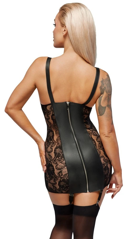 Zado - Busenfreies Straps-Kleid aus Leder