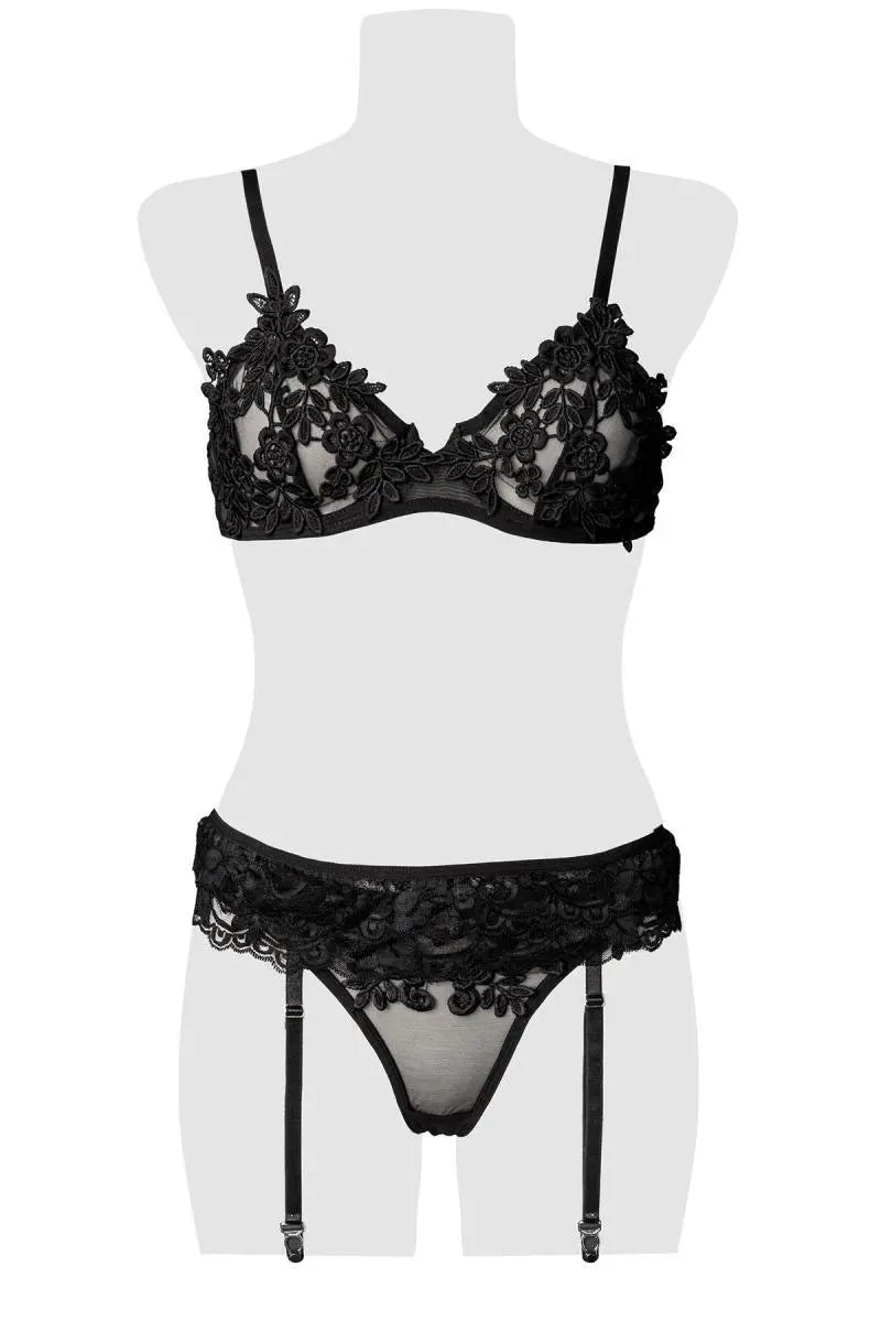 Grey Velvet - Elegantes Lingerie-Set Feine Spitze für sinnliche Momente