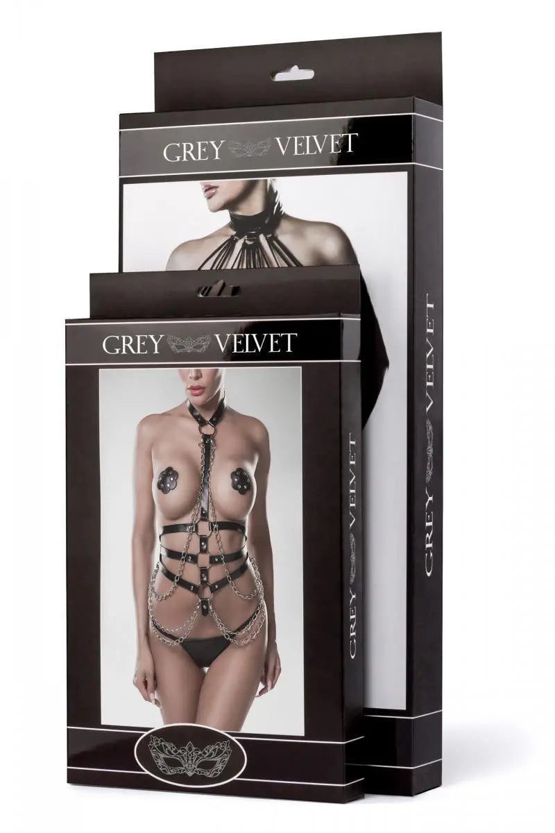 Grey Velvet - verführerisches Lingerie-Kettenset