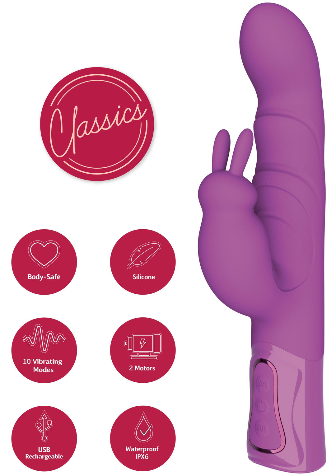 She.E.O. Vibrating G-Spot Thick Rabbit Vibrator 7