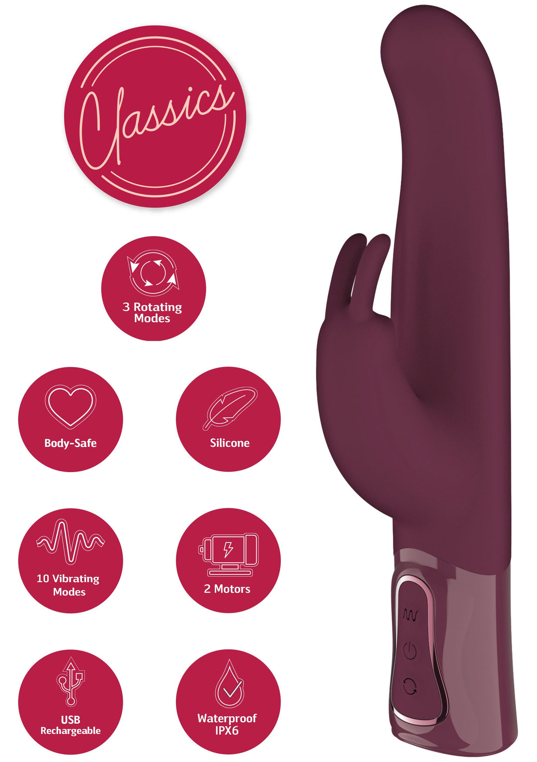 She.E.O. Rotating & Vibrating Thick Rabbit Vibrator 6
