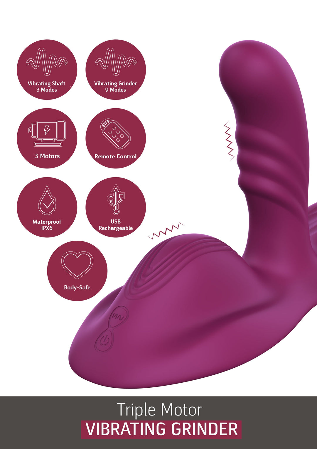 She.E.O. Triple Motor Vibrating Grinder 7