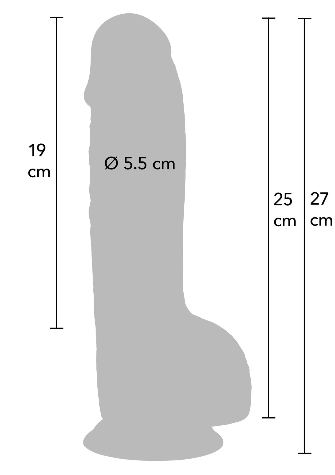 Hidden Desire Realistic Dildo PVC 25 cm 2