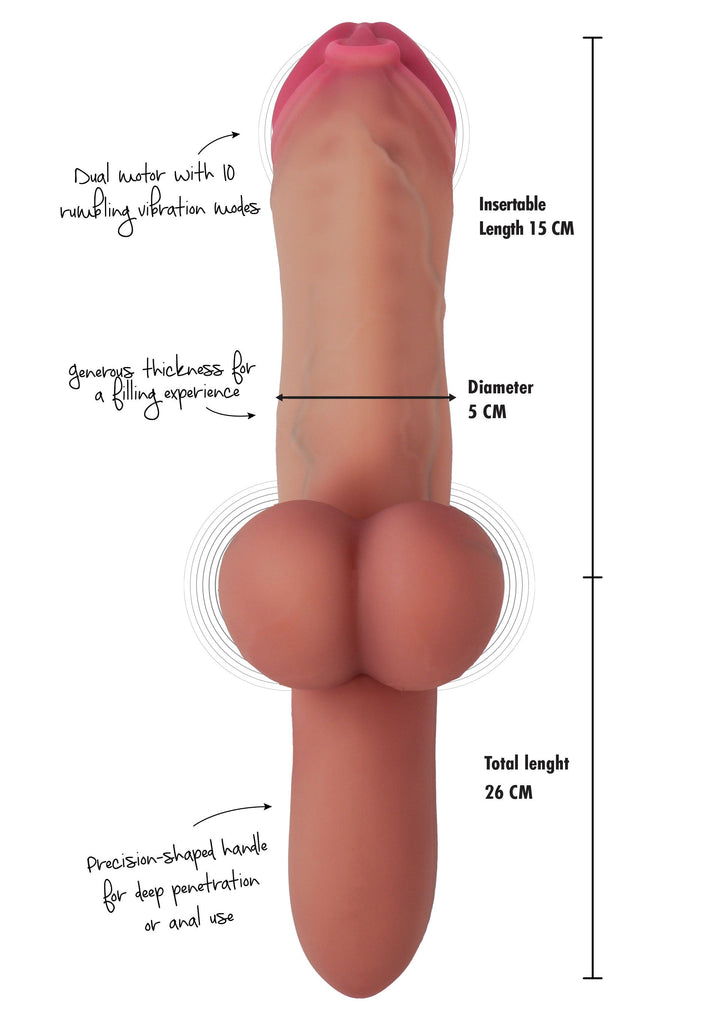 Hidden Desire Pierced Punisher Vibrating Dildo Liquid Silicone 6