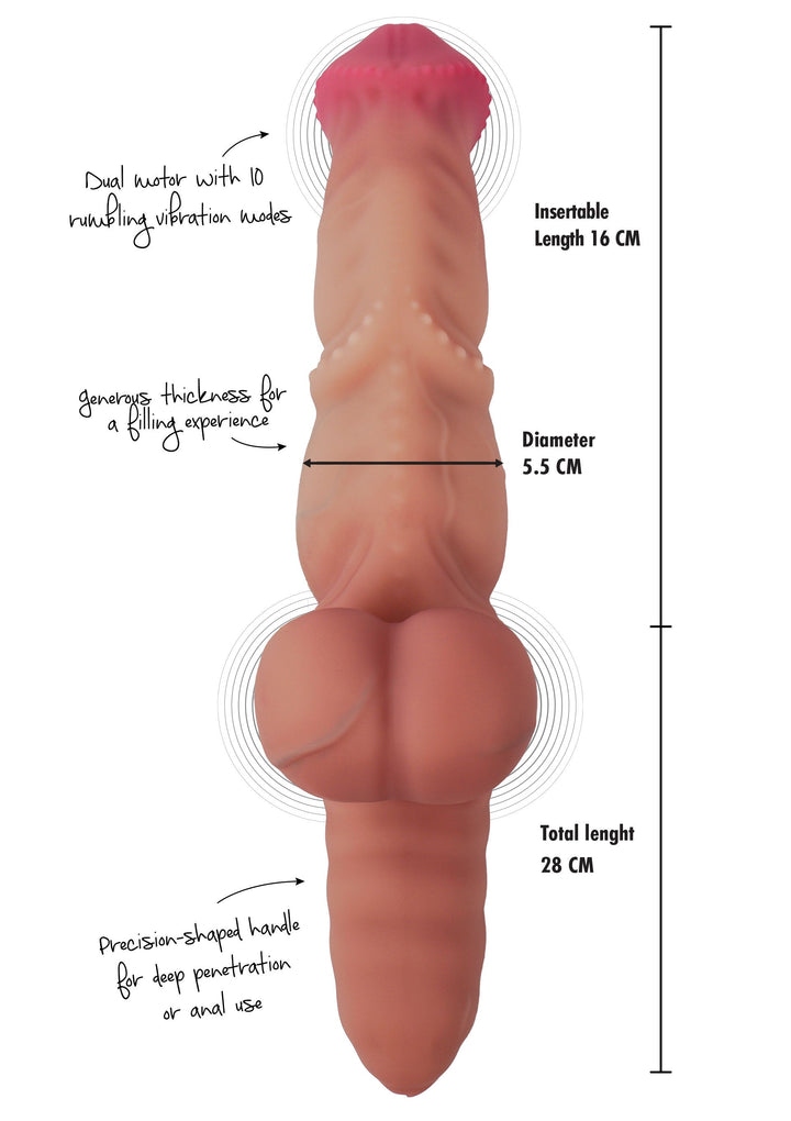 Hidden Desire Mutant Rumbler Vibrating Dildo Liquid Silicone 6
