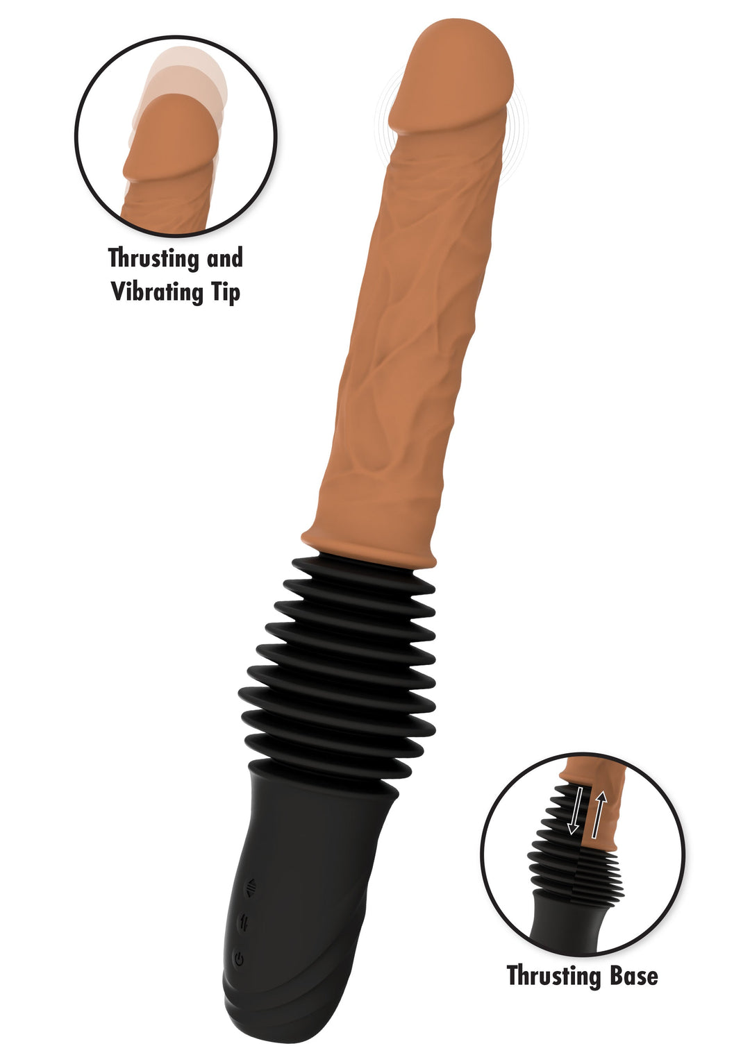 Hidden Desire Realistic Double Thrusting Vibrator 5