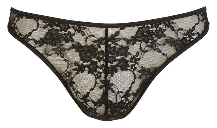 Svenjoyment - Herrn-Slip aus schwarzer Spitze