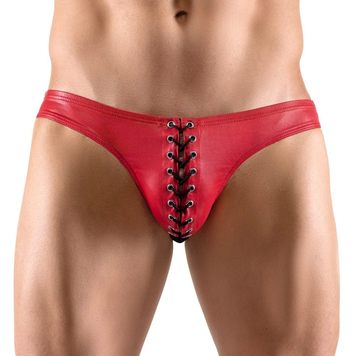 Svenjoyment - Herrn-Slip geschnürt rot