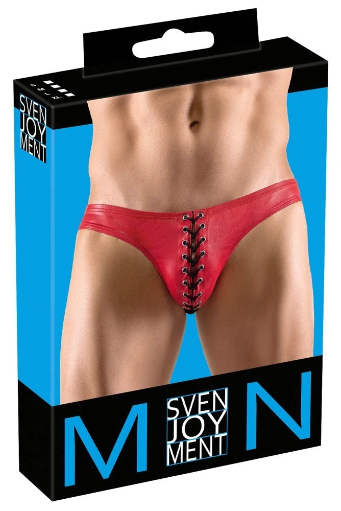 Svenjoyment - Herrn-Slip geschnürt rot