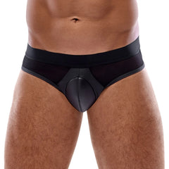 Svenjoyment - Herrn-Slip teiltransparent schwarz