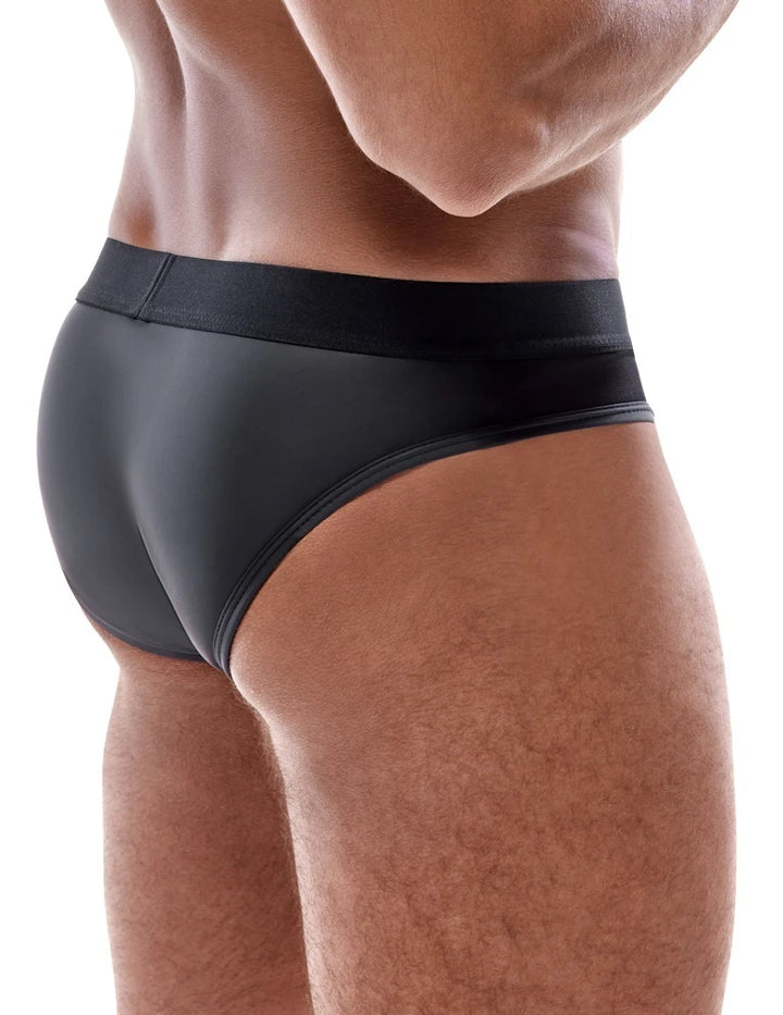 Svenjoyment - Herrn-Slip teiltransparent schwarz