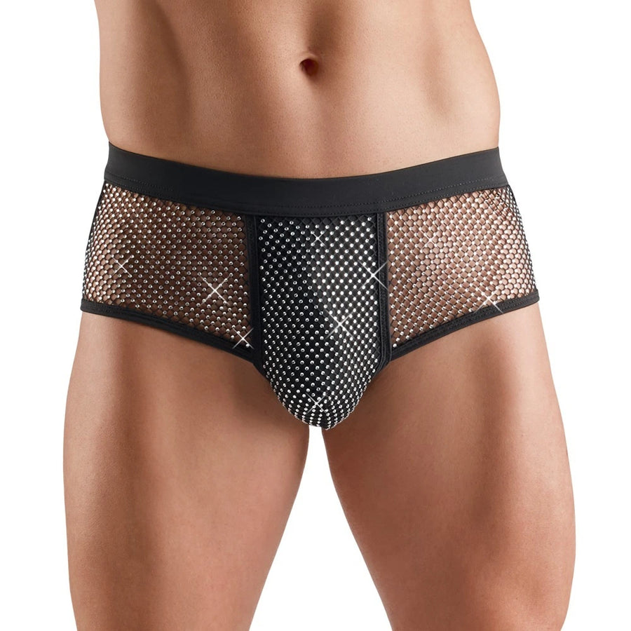 Svenjoyment Herren-Pants – Glitzer & Netz-Einsätze