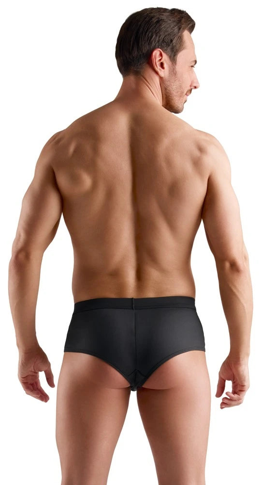 Svenjoyment Herren-Pants in Schwarz, enganliegender Schnitt, glatte Oberfläche, elegantes Design für Herren-Dessous