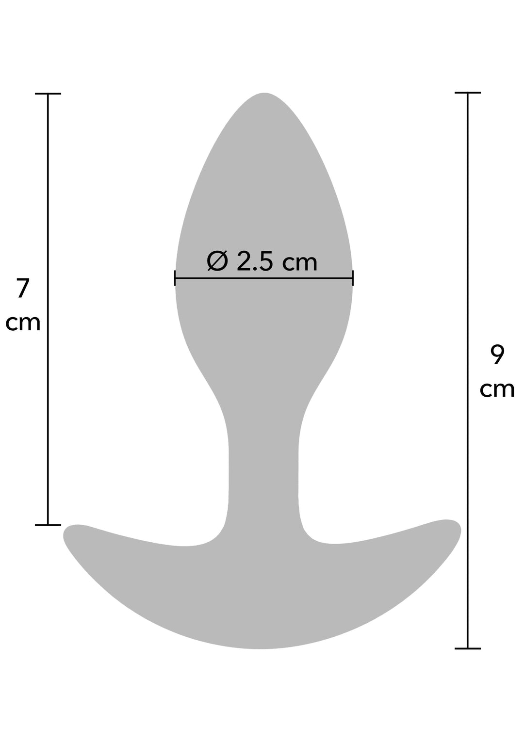 Hidden Desire Weighted Anal Plug 90g 3
