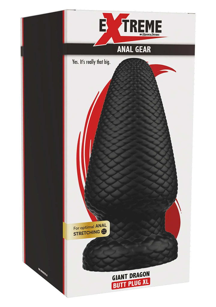 Verpackung des Hidden Desire Extreme Giant Dragon Butt Plug XL