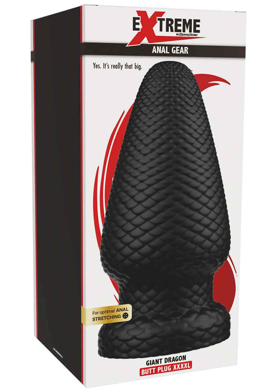 Verpackung des Hidden Desire Extreme Giant Dragon Butt Plug XXXL