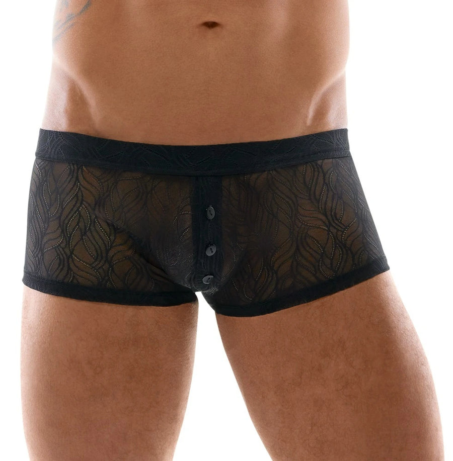 Svenjoyment - Boxershorts aus Stretch-Spitze schwarz
