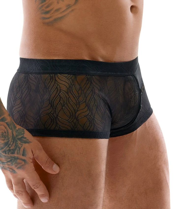Svenjoyment - Boxershorts aus Stretch-Spitze schwarz