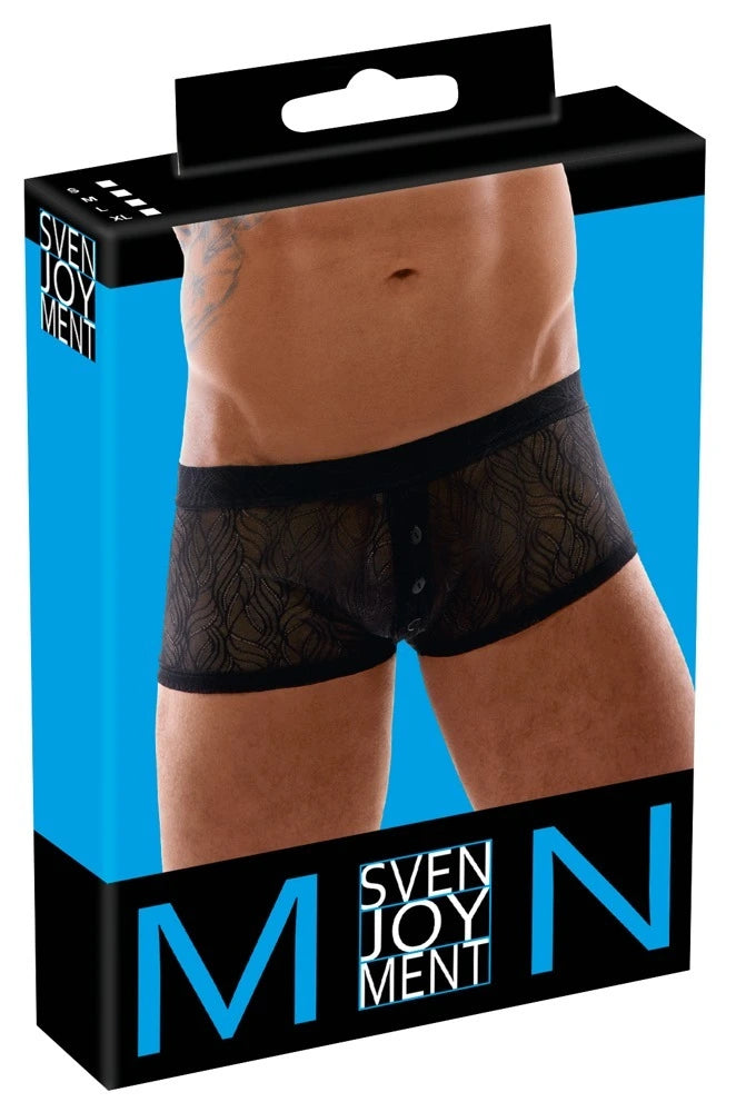 Svenjoyment - Boxershorts aus Stretch-Spitze schwarz