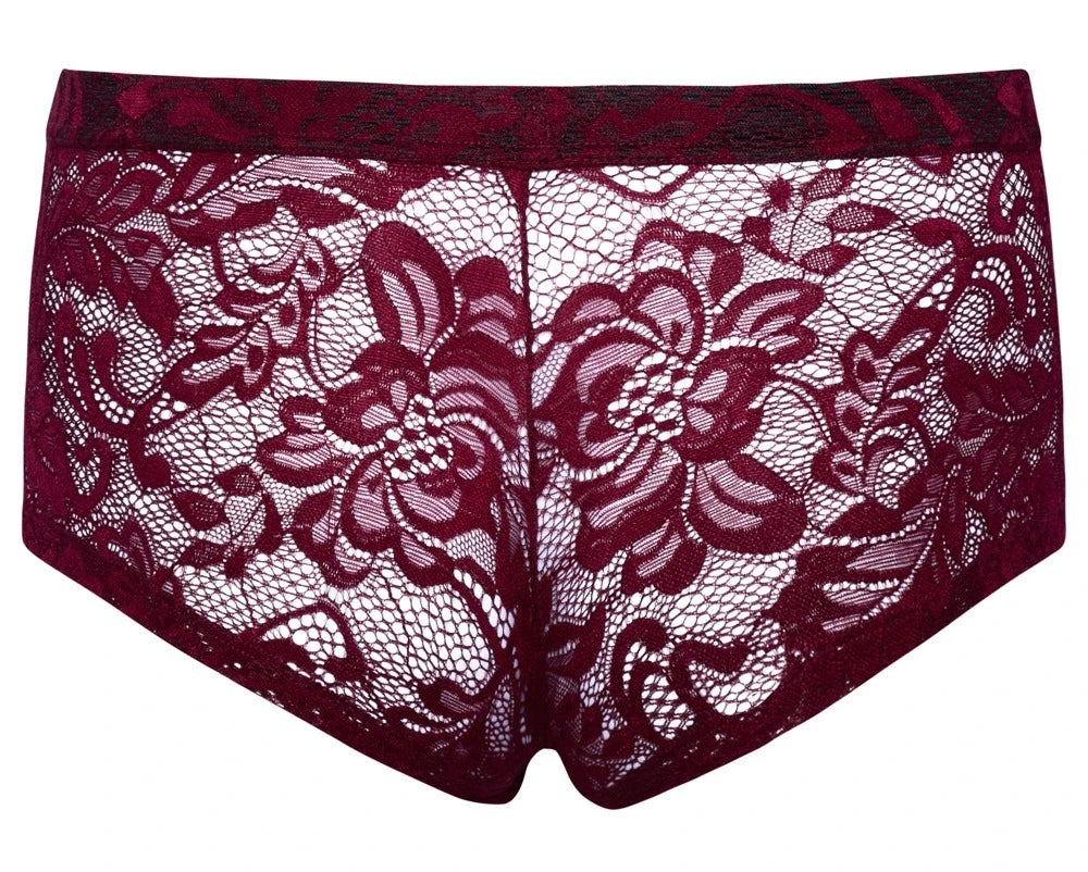 Svenjoyment - Boxershorts aus dunkler roter Spitze