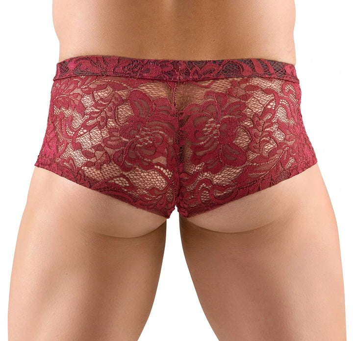 Svenjoyment - Boxershorts aus dunkler roter Spitze