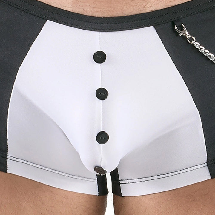 Svenjoyment - Shorts im schwarz-weißen Service-Style