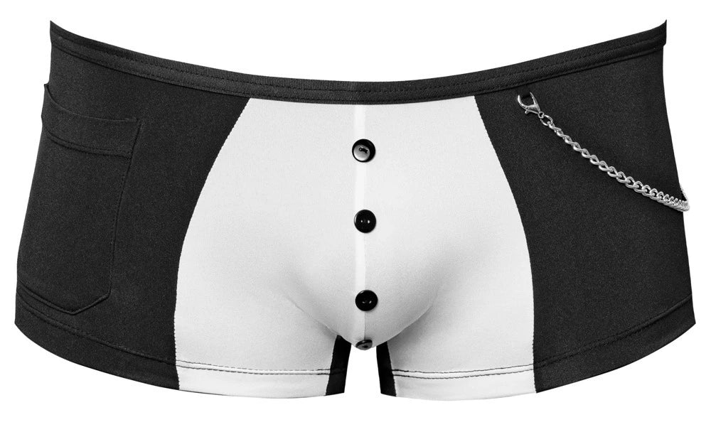 Svenjoyment - Shorts im schwarz-weißen Service-Style