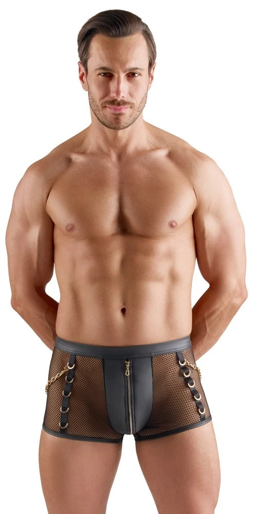 Svenjoyment Herren-Pants – Netz & Wetlook mit Ringen