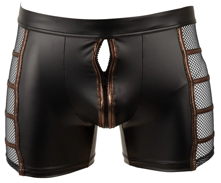 NEK Herren-Pants mit geöffnetem Frontzipper und transparenten Seitenteilen