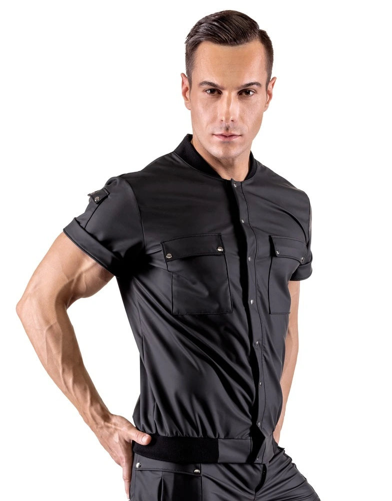 Svenjoyment - Blouson-Style Hemd mit kurzem Arm