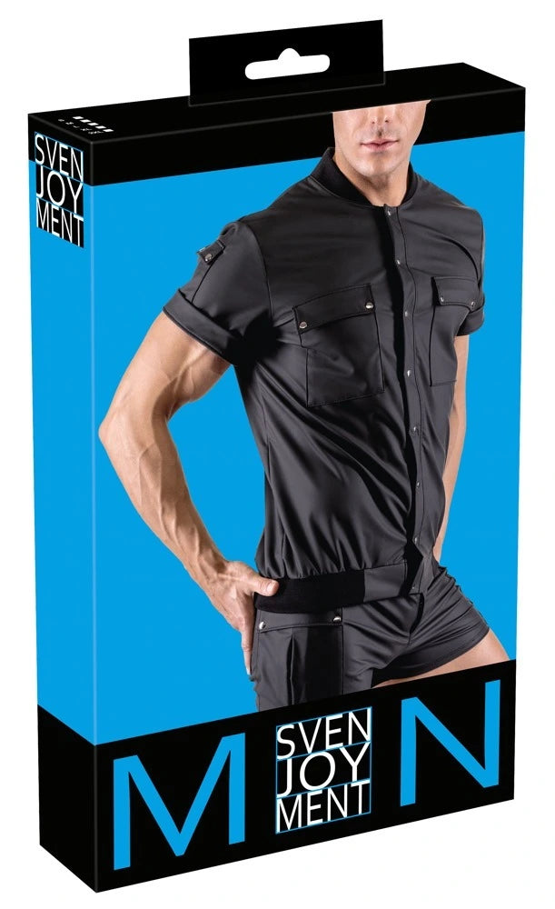 Svenjoyment - Blouson-Style Hemd mit kurzem Arm