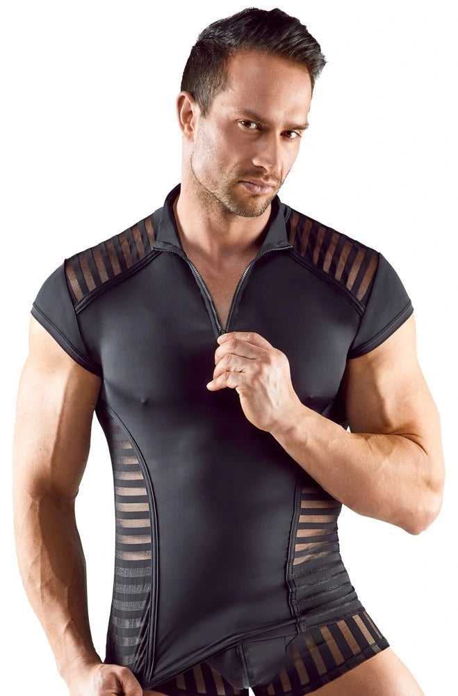 Svenjoyment -  Hemd mit transparenten Streifen-Einsätzen