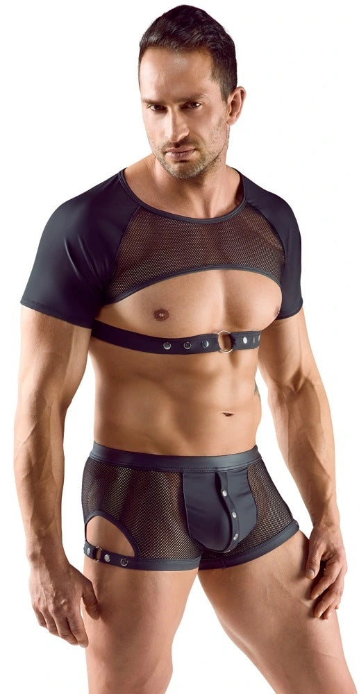Svenjoyment -  Brust- und bauchfreies Halbarm-Shirt